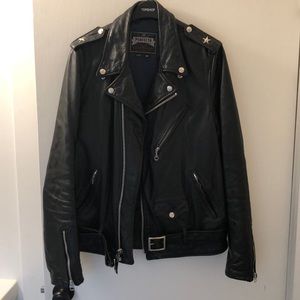 NYC Schott Men’s Moto Leather Jacket - Sz Medium